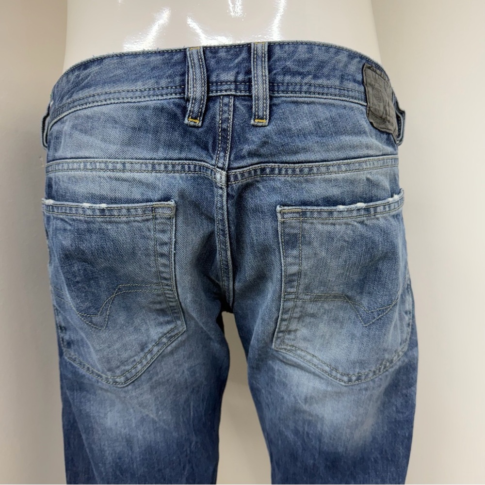 Diesel Vint. Zathan Regular Bootcut Medium Wash Distressed Made in Italy Size 33 - Picture 8 of 15